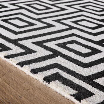 Labyrinth Rug Black/White, 3 of 5