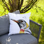 Inky Penguin Outdoor Cushion For Garden Furniture, thumbnail 7 of 8