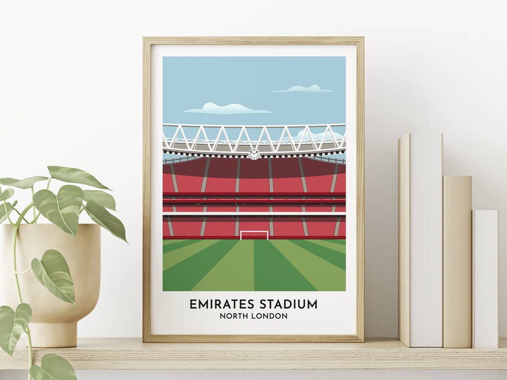 Arsenal Gifts Emirates Stadium Illustrated Print, 1 of 9