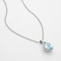 Blue Topaz 925 Sterling Silver Pear Drop Necklace, thumbnail 4 of 5