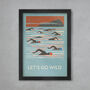 Let's Go Wild Wild Swimming Poster Print, thumbnail 1 of 3