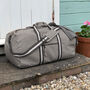 Personalised Grey Canvas Holdall With Shoulder Strap, thumbnail 1 of 5