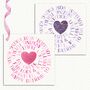 Daughter Birthday Card Lavender Sparkle Heart, thumbnail 5 of 6