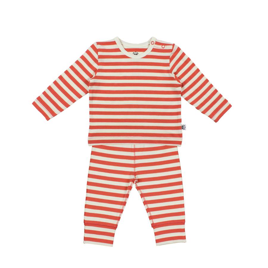 Stripe Bamboo Pyjamas By Panda and the Sparrow | notonthehighstreet.com