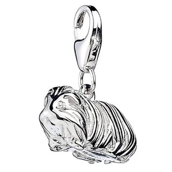Sterling Silver Long Haired Guinea Pig Charm, 3 of 9