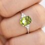 Genuine Peridot Oval Ring, thumbnail 3 of 12