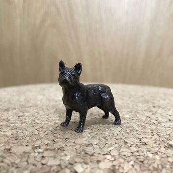 Miniature Bronze French Bull Dog Sculpture 8th Bronze, 5 of 12