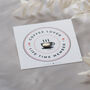 Coffee Bean Pin On Bespoke Coffee Themed Gift Card, thumbnail 8 of 12