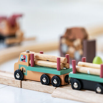 Personalised Wooden Wild Pines Train Set, 6 of 12