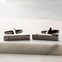 Personalised Engraved Bar New Baby Cufflinks, thumbnail 3 of 4