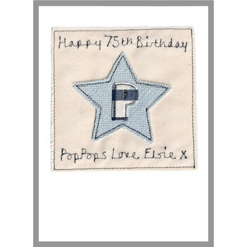 Personalised Initial Star Birthday Card For Him, 11 of 12
