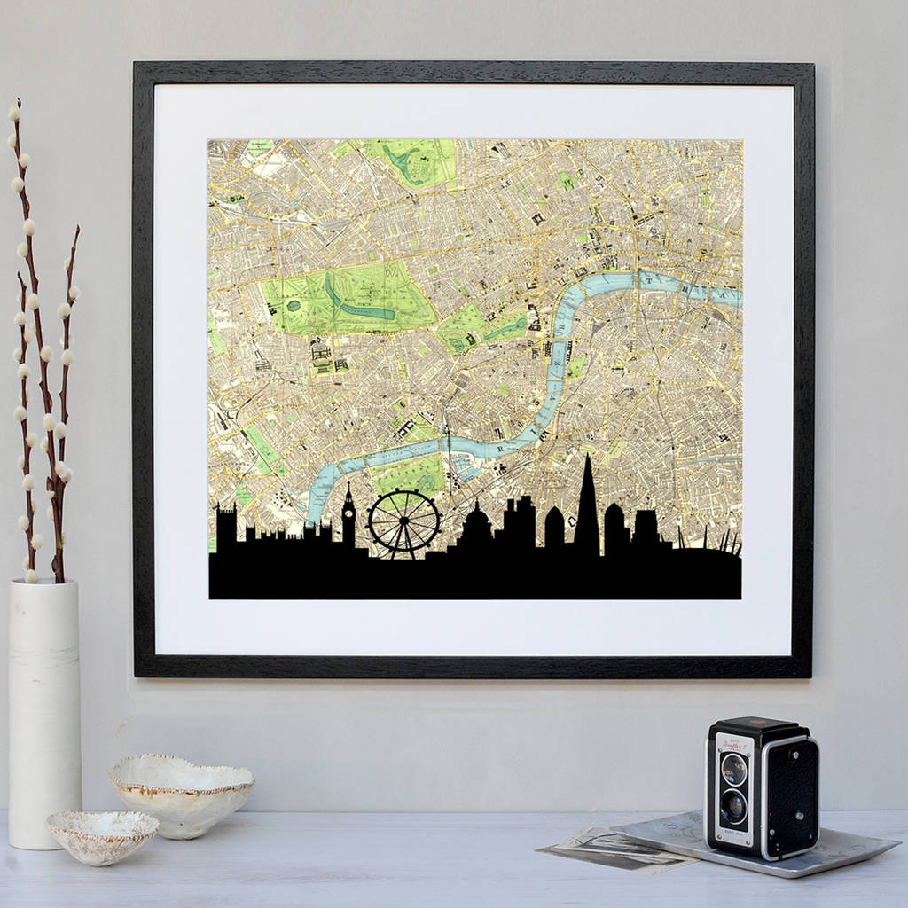 Vintage London Map Print By Atlas & I