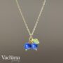 Blue Lapis Blueberry Necklace, thumbnail 2 of 3
