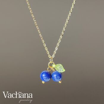 Blue Lapis Blueberry Necklace, 2 of 3