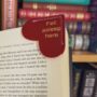 Fell Asleep Here Heart Shaped Bookmark Page Marker, thumbnail 2 of 2