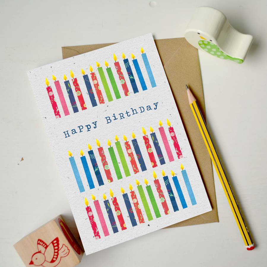 Happy Birthday Candles Card By Rosie & Radish