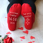 Personalised Not Counting Valentines Socks, thumbnail 1 of 2