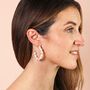 Oversized Freshwater Pearl Hoop Earrings, thumbnail 3 of 4