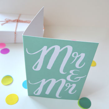 Mr And Mr Congratulations Card For Gay Weddings, 2 of 3