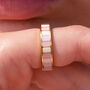 Chunky Striped Enamel Ring 18k Gold, thumbnail 9 of 9