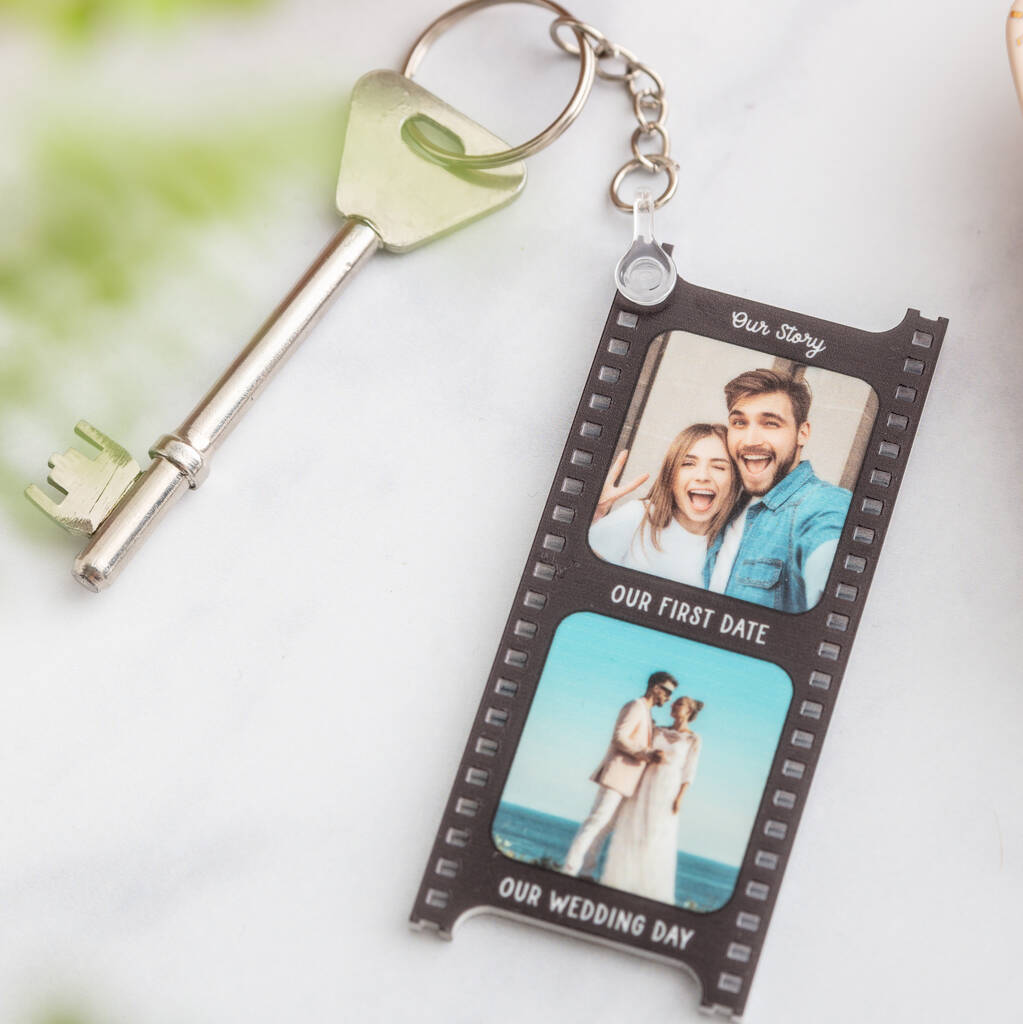 Personalised Film Strip Photograph Keyring By The Gifting Knot