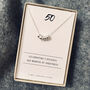 50th Birthday Gift Silver Necklace, thumbnail 2 of 4