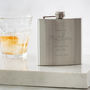 Personalised Engraved Best Man Hip Flask, thumbnail 1 of 2
