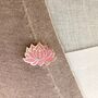 Lotus Flower Pink Or White Unalome Enamel Pin, thumbnail 2 of 12