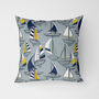 Grey Nautical Sailboats Water Resistant Outdoor Cushion, thumbnail 3 of 3
