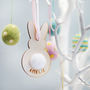 Personalised Wooden Easter Bunny Decoration, thumbnail 3 of 5