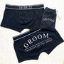 Personalised Date And Back Print Groom Wedding Boxers, thumbnail 1 of 5