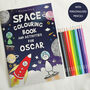 Personalised Space Colouring Book With Pencils, thumbnail 1 of 3