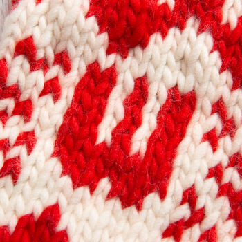 Personalised Christmas Stocking Knitting Kit Red, 5 of 8