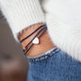 Elessia Triple Wrap Leather Star Bracelet, thumbnail 7 of 10