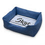 Personalised Luxury Blue Comfort Dog Bed, thumbnail 12 of 12