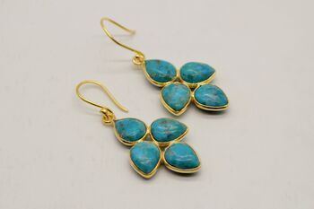 Turquoise Silver Earrings, 5 of 12