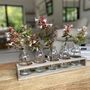 Wooden Tray With Five Bottle Vases, thumbnail 3 of 4