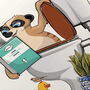 Meerkat In The Toilet, Funny Toilet Art, thumbnail 3 of 9