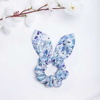 100% Silk Bow Scrunchie Tiny Florals, 2 of 2