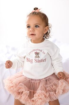 Promoted To Big Sister Embroidered Bear Sweatshirt Jumper, 4 of 7