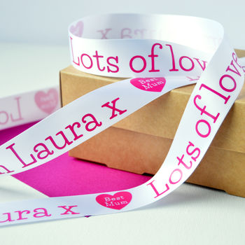 Mother's Day 25mm Personalised Printed Ribbon, 3 of 9