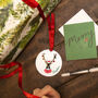 Personalised Christmas Reindeer Reusable Gift Tag, thumbnail 2 of 10