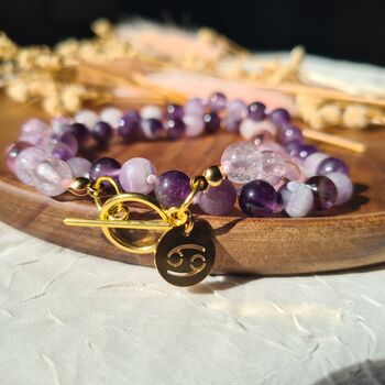 Amethyst Zodiac Crystal Necklace With Clasp, 4 of 11