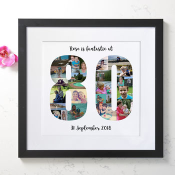 Personalised 80th Birthday Photo Collage, 2 of 9