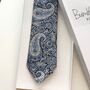 Liberty Tie/Pocket Square/Cuff Link In Blue Paisley, thumbnail 4 of 5