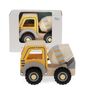 Yellow Wooden Push Along Cement Mixer Toy, thumbnail 2 of 7