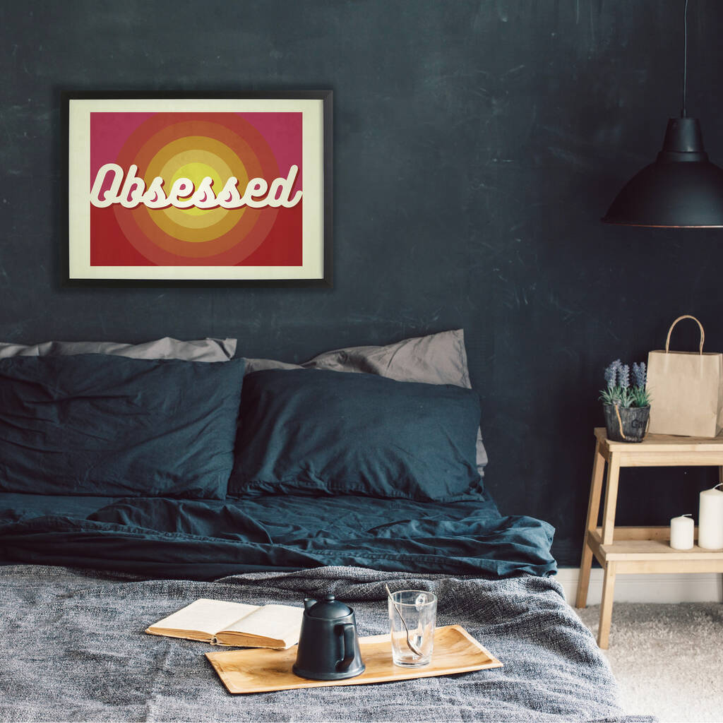 Obsessed Retro Style Art Print By Mimi & Mae | notonthehighstreet.com