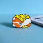 Cute Cheese Dog Enamel Pin, thumbnail 6 of 6