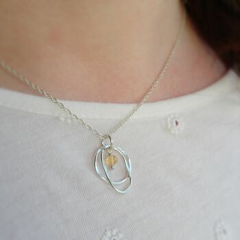 Citrine Drop Necklace, 3 of 4