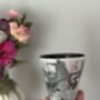Handmade Porcelain Tumbler With Abstract Asemic Markings, thumbnail 2 of 5
